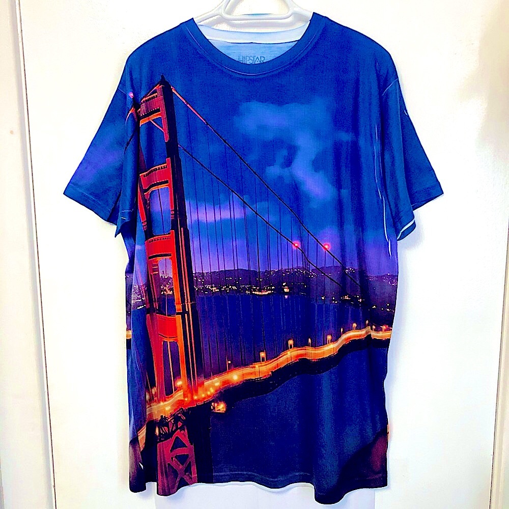 GOLDEN GATE BRIDGE SAN FRANCISCO SKYLINE GRAPHIC T